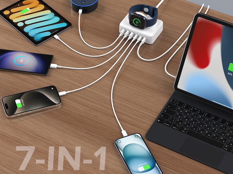 多接口智能充电座应用案例