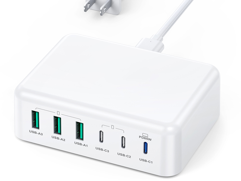 高功率多接口桌面充电解决方案应用案例