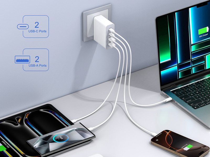 四接口智能充电器应用案例